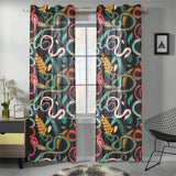 Colorful snake plant pattern Gauze Curtain