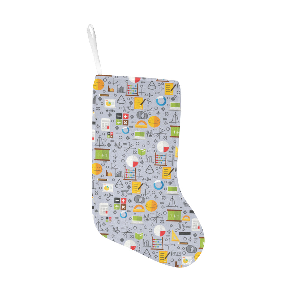 Math Pattern Print Design 04 Christmas Stocking