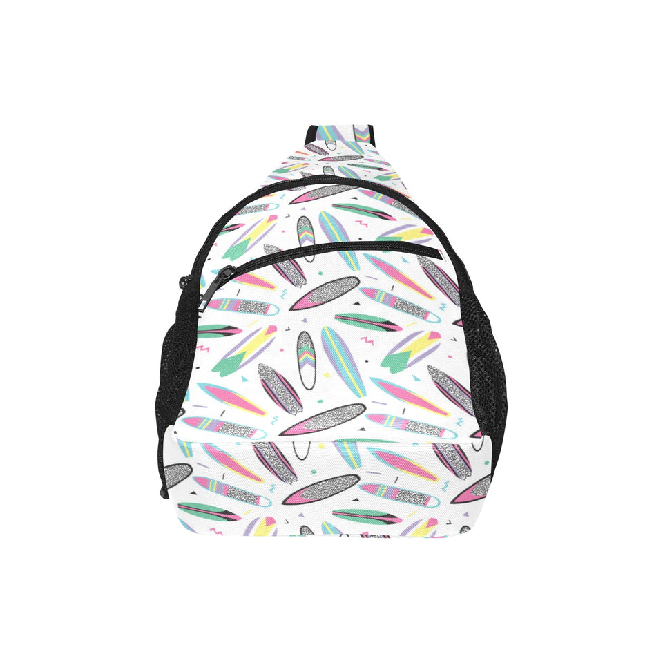 Surfboard Pattern Print Design 04 All Over Print Chest Bag