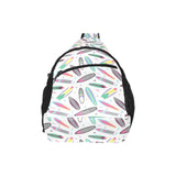 Surfboard Pattern Print Design 04 All Over Print Chest Bag