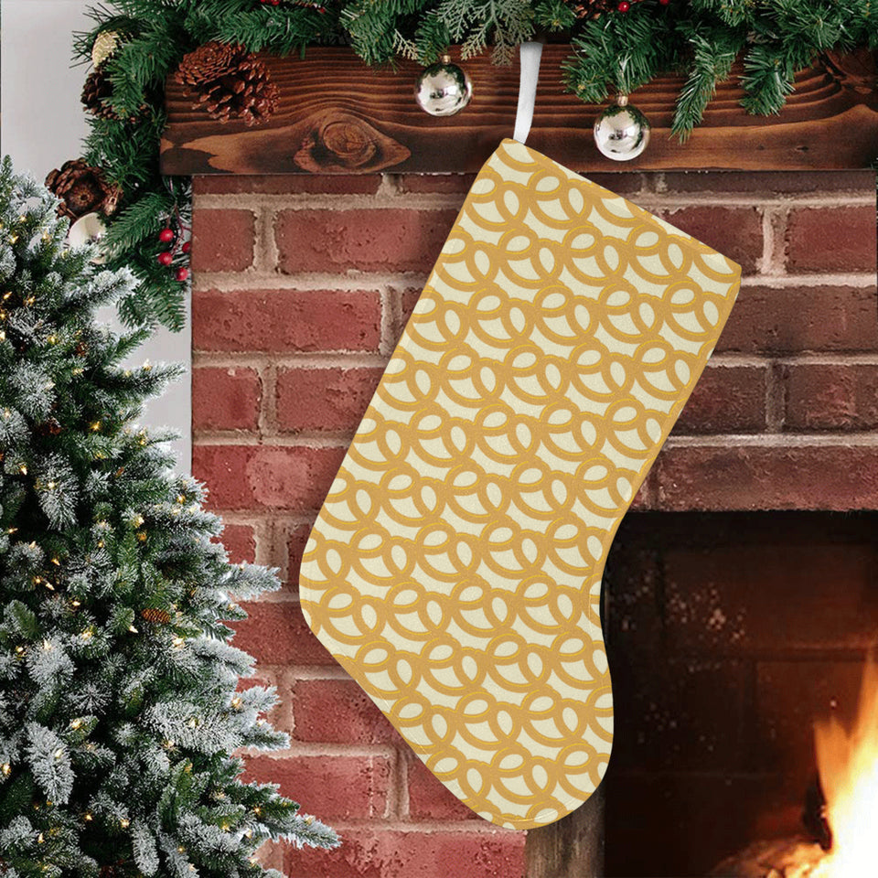 Pretzels Pattern Print Design 01 Christmas Stocking