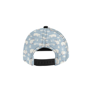 Cute polar bears Christmas decoration pattern All Over Print Snapback Cap