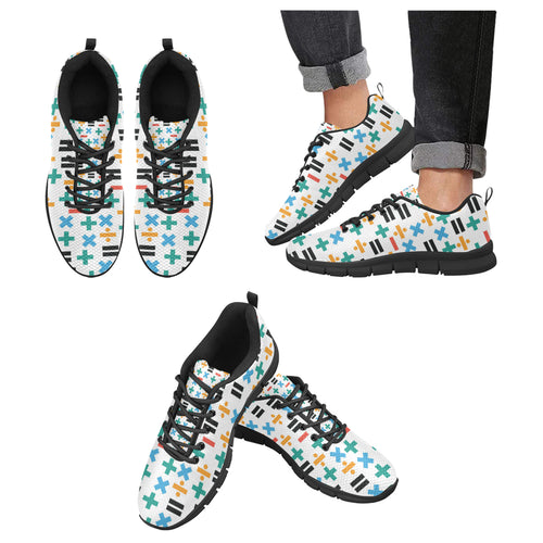Math Pattern Print Design 05 Men's Breathable Sneakers ( Model 055)