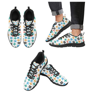 Math Pattern Print Design 05 Men's Breathable Sneakers ( Model 055)
