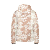 Beautiful hexagon japanese pattern Kids' Boys' Girls' Padded Hooded Jacket