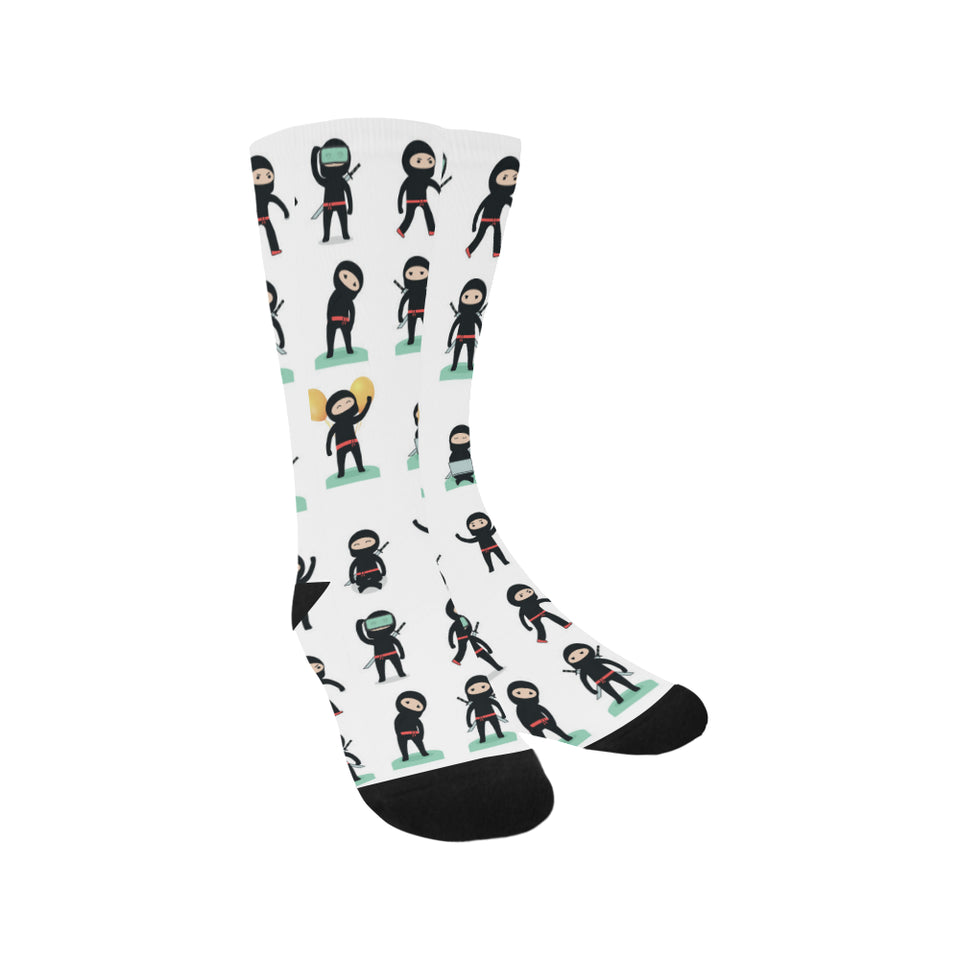 Cute ninja katana sword pattern Crew Socks