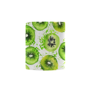 Watercolor kiwi pattern Morphing Mug Heat Changing Mug