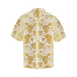 Gold grape pattern Men's All Over Print Hawaiian Shirt