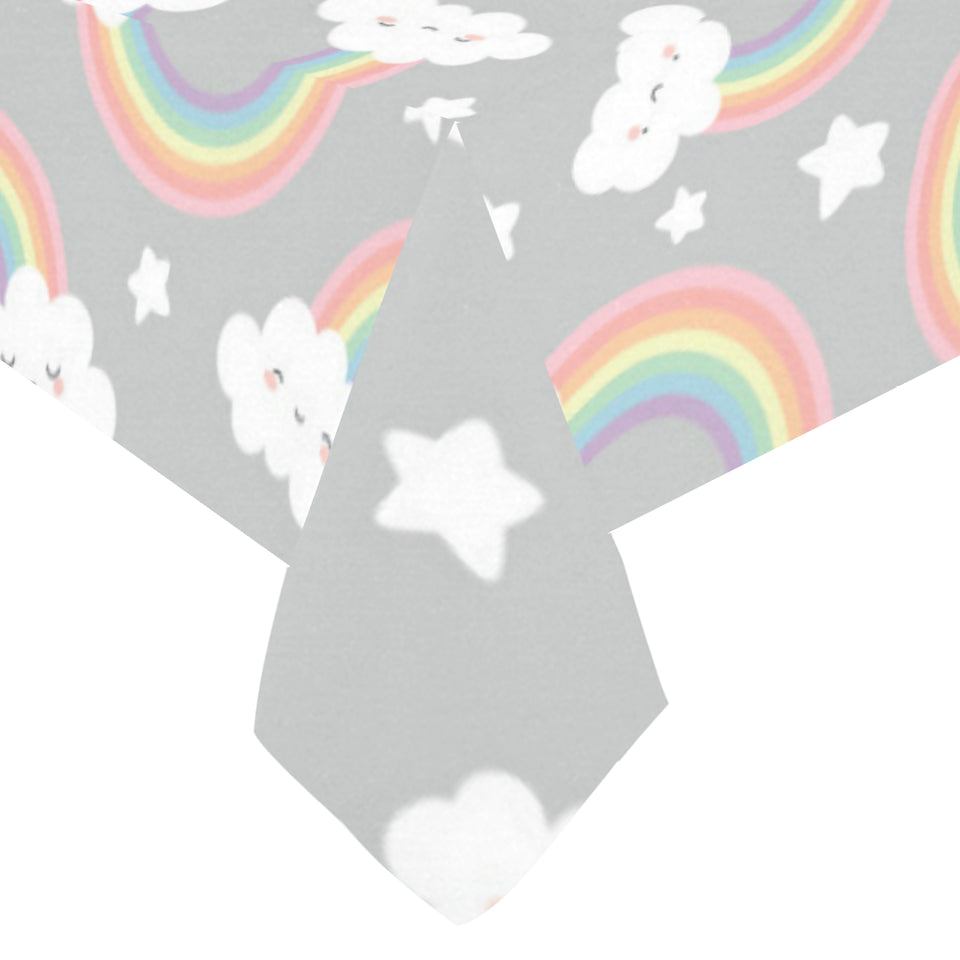 Cute rainbow clound star pattern Tablecloth