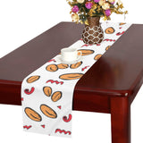 peanuts pattern background Table Runner