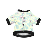 French bulldog hawaii blackground All Over Print Pet Dog Round Neck Fuzzy Shirt