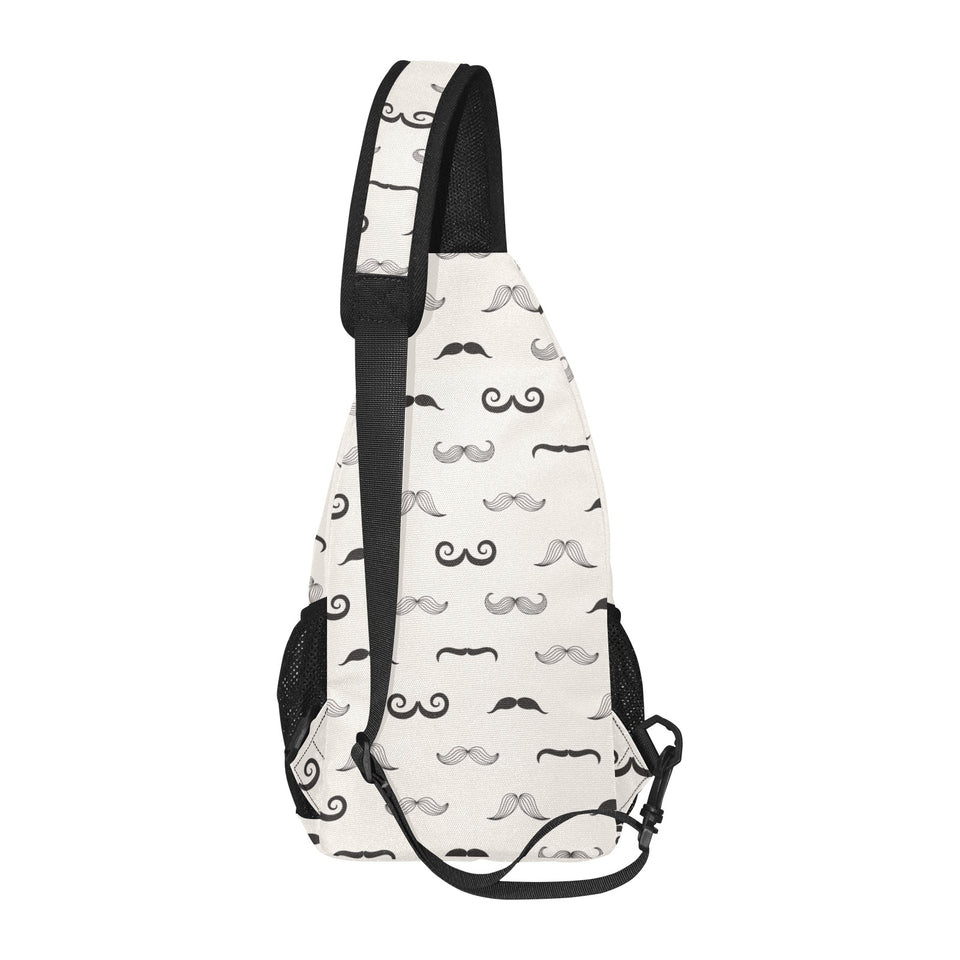 Mustache Beard Pattern Print Design 05 All Over Print Chest Bag