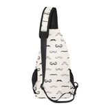 Mustache Beard Pattern Print Design 05 All Over Print Chest Bag