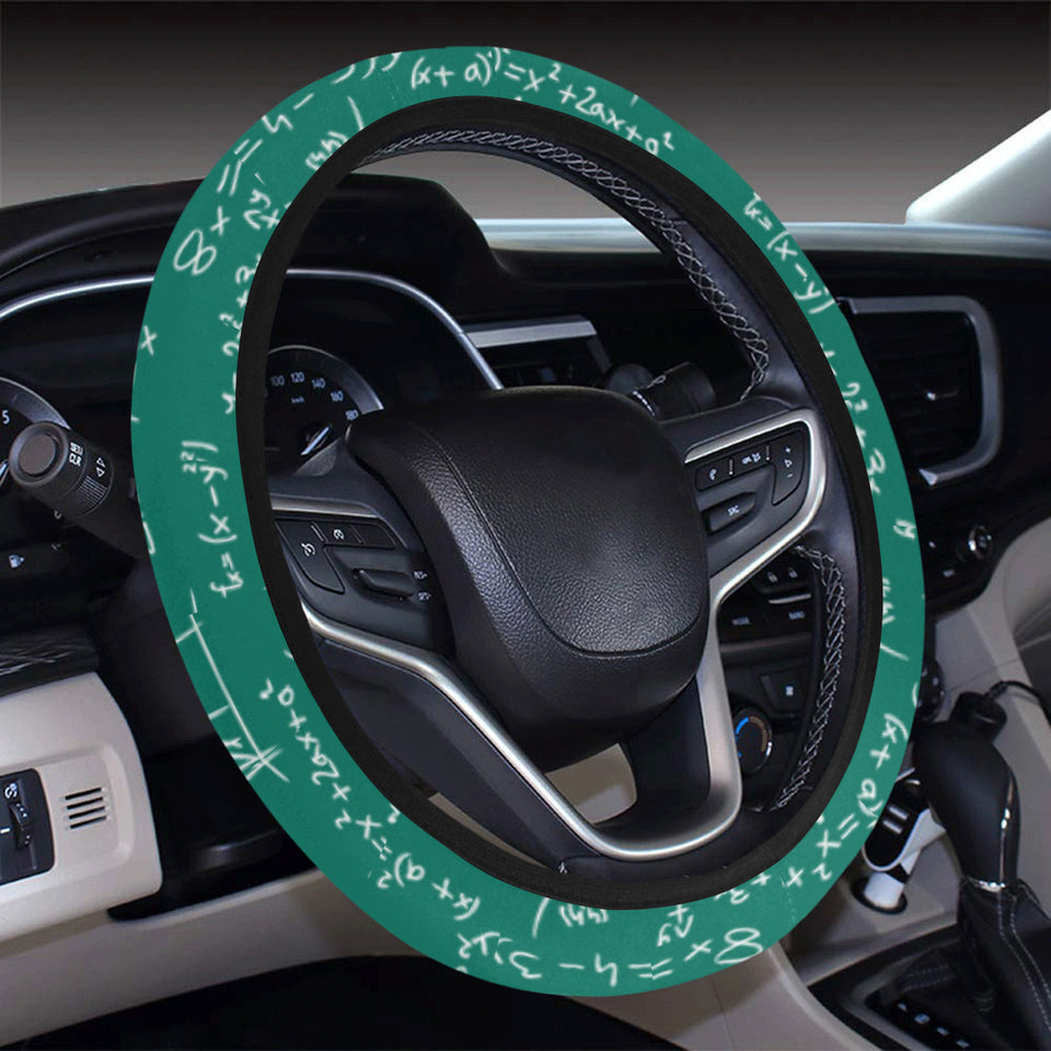 Math Pattern Print Design 01 Car Steering Wheel Cover
