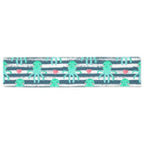 Cute octopuses heart striped background Table Runner
