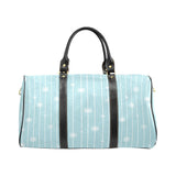 Snowflake pattern blue stripe background Travel Bag