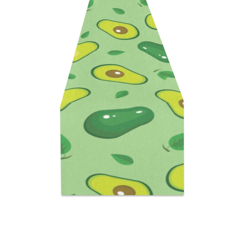 Avocado pattern green background Table Runner