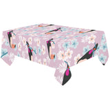 Beautiful toucan flower leaves Tablecloth