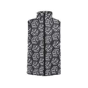 Dice Pattern Print Design 01 Men's Padded Vest