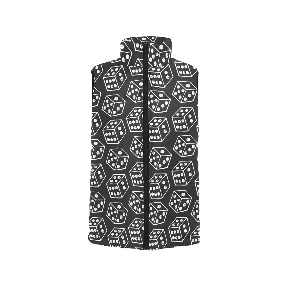 Dice Pattern Print Design 01 Men's Padded Vest