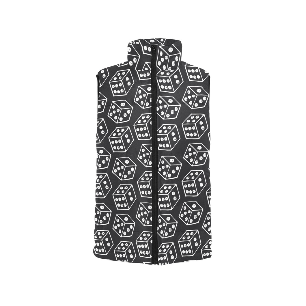Dice Pattern Print Design 01 Men's Padded Vest