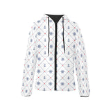 Anchor rudder nautical design pattern Women's Padded Hooded Jacket