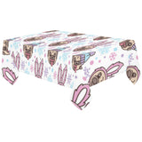 Cute pug hat rabbit costume pattern Tablecloth