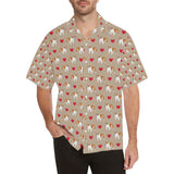 English Bulldog Pattern Print Design 05 Men's All Over Print Hawaiian Shirt (Model T58)