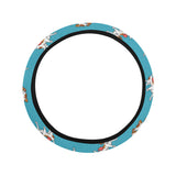 Jack Russel Pattern Print Design 03 Car Steering Wheel Cover