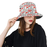 Red mushroom dot pattern Unisex Bucket Hat
