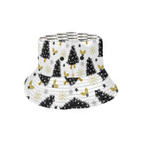 Christmas tree holly snow star pattern Unisex Bucket Hat