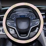 Golden Retriever Pattern Print Design 02 Car Steering Wheel Cover