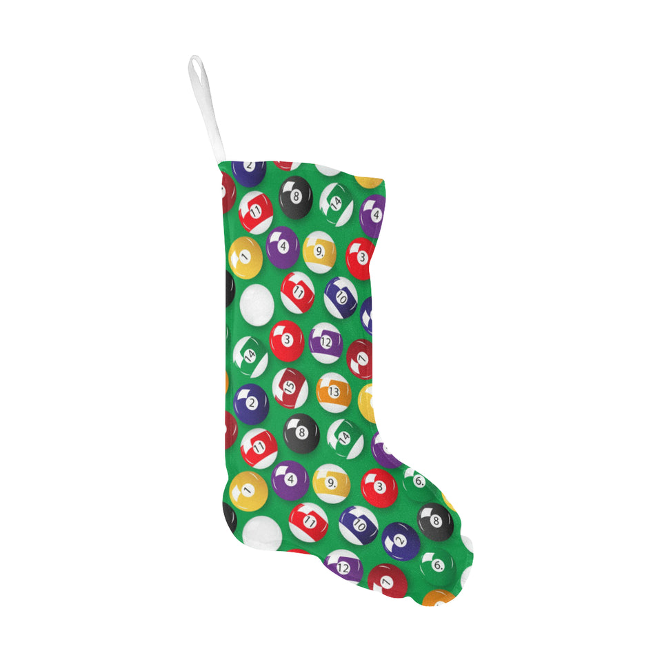 Billiard Ball Pattern Print Design 02 Christmas Stocking