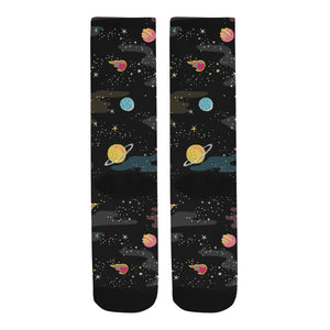 space pattern Crew Socks