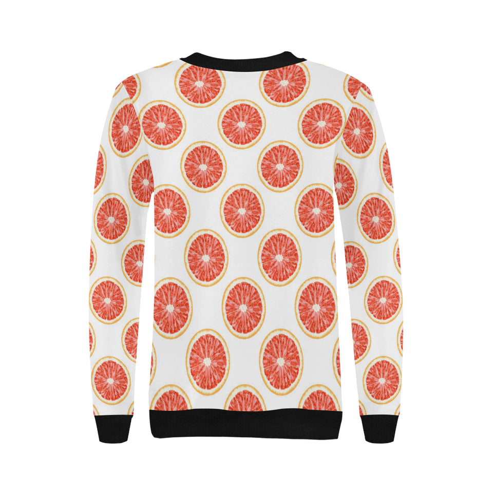 Grapefruit pattern Women's Crew Neck Sweatshirt
