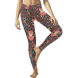 fox leaves mushroom pattern Women's Legging Fulfilled In US