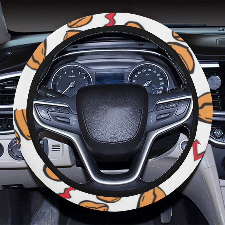 peanuts pattern background Car Steering Wheel Cover