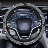 Ostrich Pattern Print Design 01 Car Steering Wheel Cover