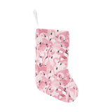 Pink flamingos pattern background Christmas Stocking