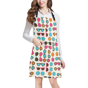 Sun Glasses Pattern Print Design 03 All Over Print Adjustable Apron