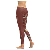 Fancy Carp red background Women's Legging Fulfilled In US