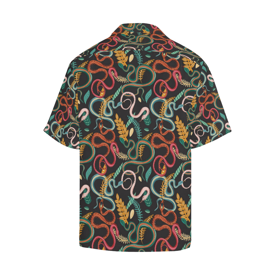 Colorful snake plant pattern Men's All Over Print Hawaiian Shirt