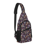 Hummingbird Pattern Print Design 04 All Over Print Chest Bag