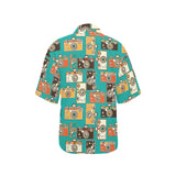 Camera Pattern Print Design 03 Women's All Over Print Hawaiian Shirt