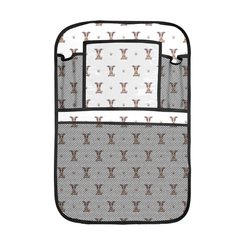 Greyhound Pattern Print Design 05 Car Seat Back Organizer