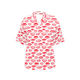 Lips Pattern Print Design 05 Women's All Over Print Hawaiian Shirt