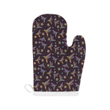 Hummingbird Pattern Print Design 04 Heat Resistant Oven Mitts
