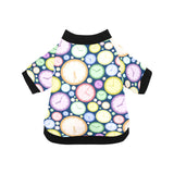 Colorful clock background All Over Print Pet Dog Round Neck Fuzzy Shirt