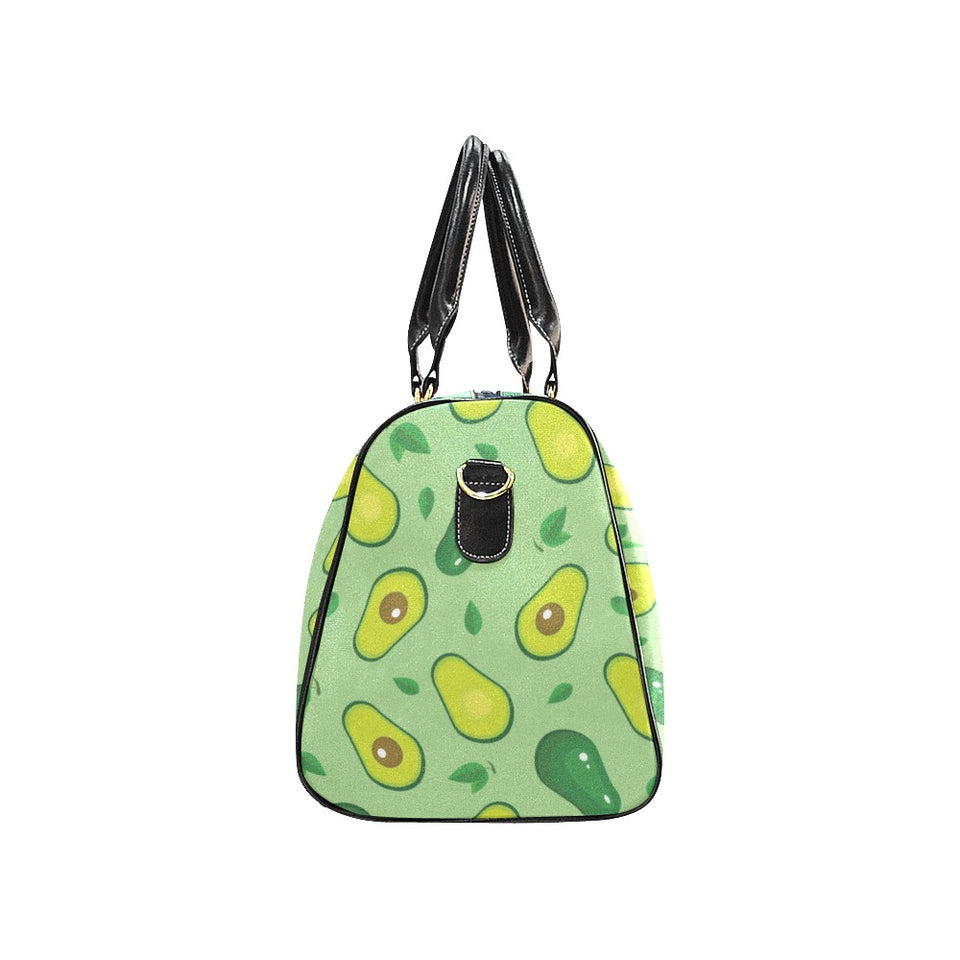 Avocado pattern green background Travel Bag