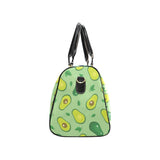 Avocado pattern green background Travel Bag